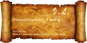 Veszelovszki Laura névjegykártya