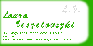 laura veszelovszki business card